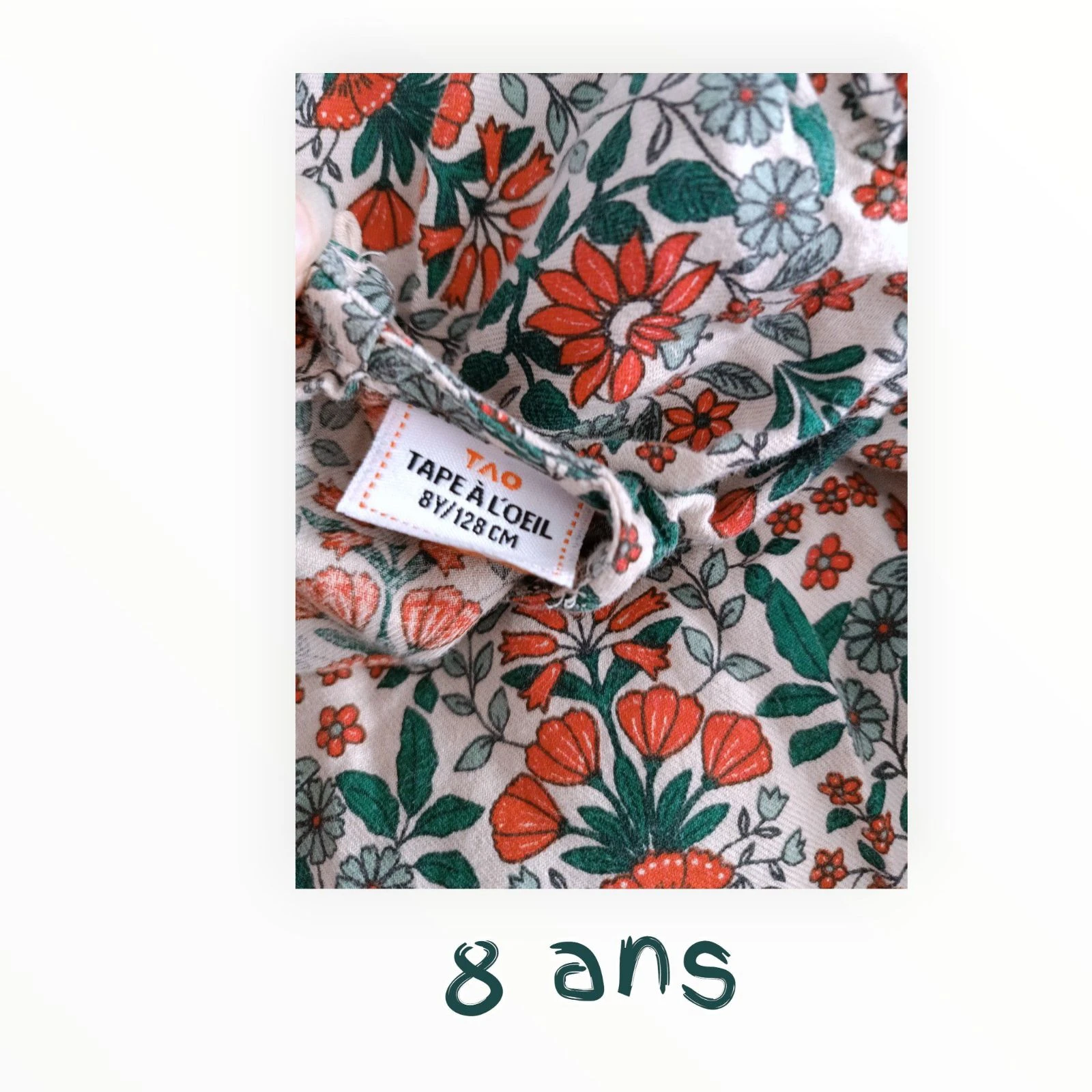 🌸 Magnifique blouse fleurie multicolore Tape à l’œil – 8 ans🌈 – photo 3